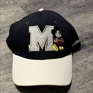 Disney Mickey Mouse Black Cap with White Brim